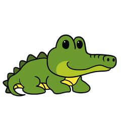 Cute Cartoon Crocodile