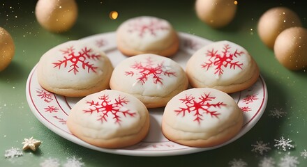 Christmas cokes on a plate