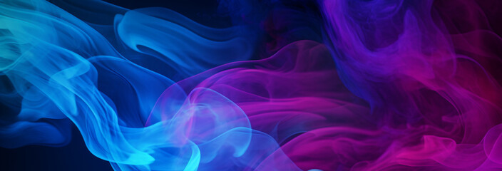 Obraz premium Colorful smoke on a black background.