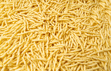 Raw Trofie Pasta, Dry Italian Macaroni, Traditional Genoa Food, Raw Noodle, Modern Ligurian Cuisine