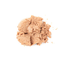 Pet Food, Wet Food for Cats, Dog Canned Pate, Soft Pet Food on White