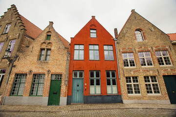 City houses in Brugge, Belgium