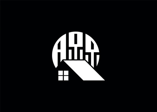 Real Estate Letter AQQ Monogram Vector Logo.Home Or Building Shape AQQ Logo
