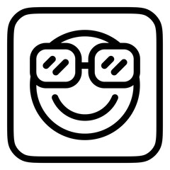 Editable cool glasses, proud, cool face vector icon. Part of a big icon set family. Perfect for web and app interfaces, presentations, infographics, etc