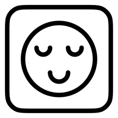 Editable calm, zen, relaxed face vector icon. Part of a big icon set family. Perfect for web and app interfaces, presentations, infographics, etc