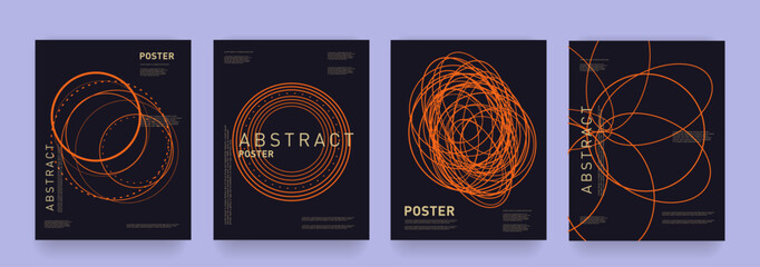 Set Creativity Geometric Circle with Chaos Rings, Digital Point. Abstract Tech Futuristic Background in 80s-90s for Promo, Banner, Poster, Card, Cover. 3d Pattern Vector Illustration.