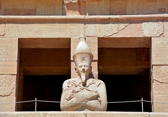 Totentempel der Hatschepsut in Deir el-Bahari bei Theben, Ägypten, Detailansicht