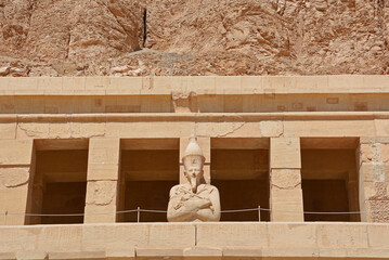 Totentempel der Hatschepsut in Deir el-Bahari bei Theben, Ägypten, Detailansicht