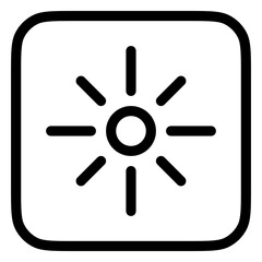 Editable bright sun vector icon. Part of a big icon set family. Perfect for web and app interfaces, presentations, infographics, etc