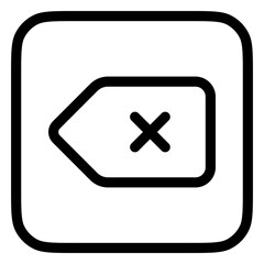 Obraz premium Editable delete, backspace vector icon. Part of a big icon set family. Perfect for web and app interfaces, presentations, infographics, etc