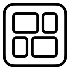 Editable vector mason grid icon. Part of a big icon set family. Perfect for web and app interfaces, presentations, infographics, etc