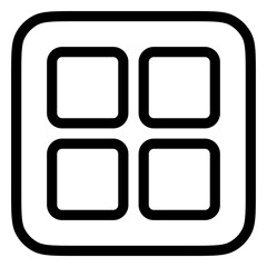 Editable vector square grid icon. Part of a big icon set family. Perfect for web and app interfaces, presentations, infographics, etc