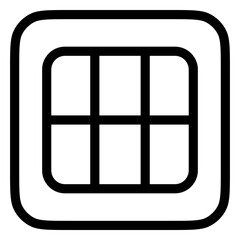 Editable vector table grid view icon. Part of a big icon set family. Perfect for web and app interfaces, presentations, infographics, etc