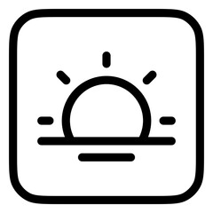 Editable vector sunrise icon. Part of a big icon set family. Perfect for web and app interfaces, presentations, infographics, etc