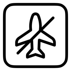 Editable vector airplane mode off icon. Part of a big icon set family. Perfect for web and app interfaces, presentations, infographics, etc