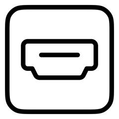 Editable vector hdmi cable port icon. Part of a big icon set family. Perfect for web and app interfaces, presentations, infographics, etc