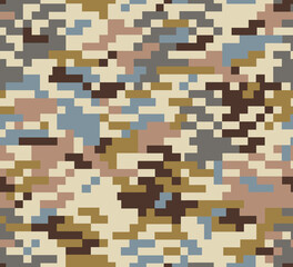 Camouflage Neutral Tones Modern Seamless Pattern