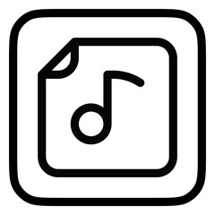 Editable vector music file icon. Part of a big icon set family. Perfect for web and app interfaces, presentations, infographics, etc