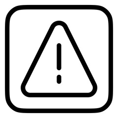 Editable vector alert warning danger triangle icon. Part of a big icon set family. Perfect for web and app interfaces, presentations, infographics, etc - obrazy, fototapety, plakaty