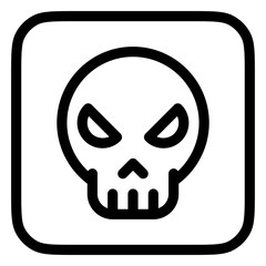Editable vector danger skull icon. Part of a big icon set family. Perfect for web and app interfaces, presentations, infographics, etc