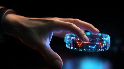 Revolutionizing Personal Insights: Futuristic Smartwatch Unleashes Holographic 3D Graphs for Next-Level Analytics