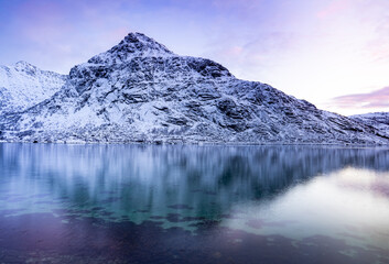 snow covered mountains