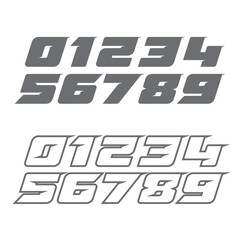 Sport race numbers set