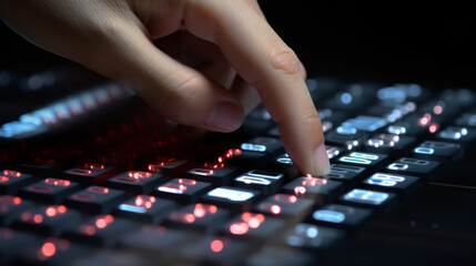 Naklejka premium Digital Domino Effect: Unleashing the Power of Virtual Chain Reactions with a Single Touch