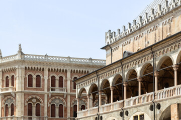 Fototapeta premium Padua, Italy - View of Palazzo della Ragione and Palazzo delle Debite at Piazza delle Erbe in the historic city center