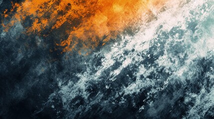 Orange and Black Background with Clouds