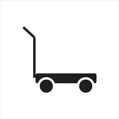 trolley vector icon line template
