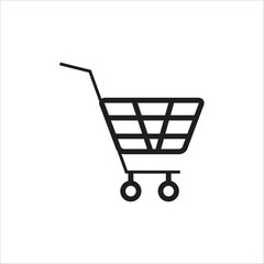 trolley vector icon line template