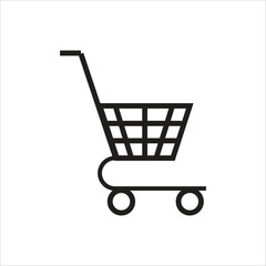 trolley vector icon line template