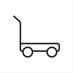 trolley vector icon line template