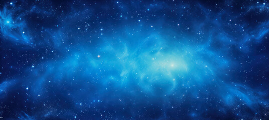 illustration of a blue starry nightsky banner with copy space for any text