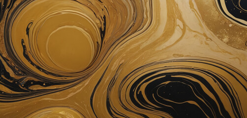 A close up of a painting on a wall, gold striated swirling finish, mocha swirl color scheme, texture background