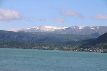 lake and mountains