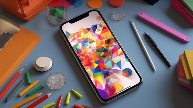 Unleash Your Creativity: Vibrant Art and Craft Supplies at Your Fingertips - 3D App on Smartphone