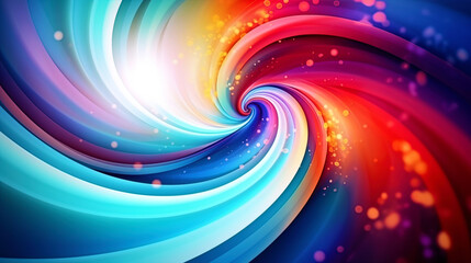 Abstract background with bright circles and whirlwinds - obrazy, fototapety, plakaty