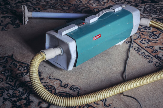 Warsaw, Poland - September 9, 2009: Old Polish Predom Zelmer vacuum cleaner