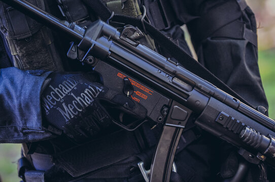 Krakow, Poland - May 26, 2011: Soldier of Military Unit JW GROM of Polish Special Forces during military show in Krakow