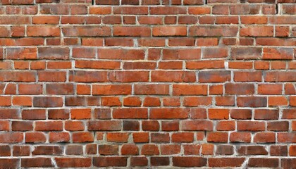 Obraz premium Antique red brick wall backdrop, showcasing a wide panorama of textured masonry.