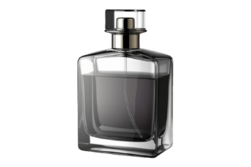 Perfume bottle, png stock photo file cut out and isolated on a transparent and white background