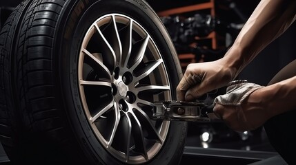 Masterful Hands: Expert Mechanic Transforms Wheels with Precision and Skill