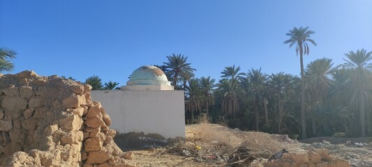Sacred marabout in Tozeur Tunisia. Little mosque marabout