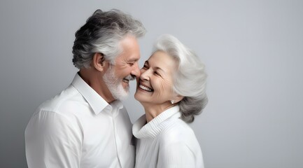 Joyful Senior Love: A Radiant Couple Embracing Life Together