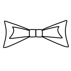 bow ribbon line decorative