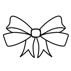 bow ribbon line decorative