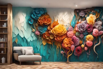 design scene with flowers