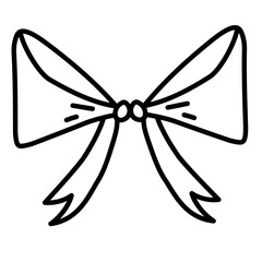 bow ribbon line decorative